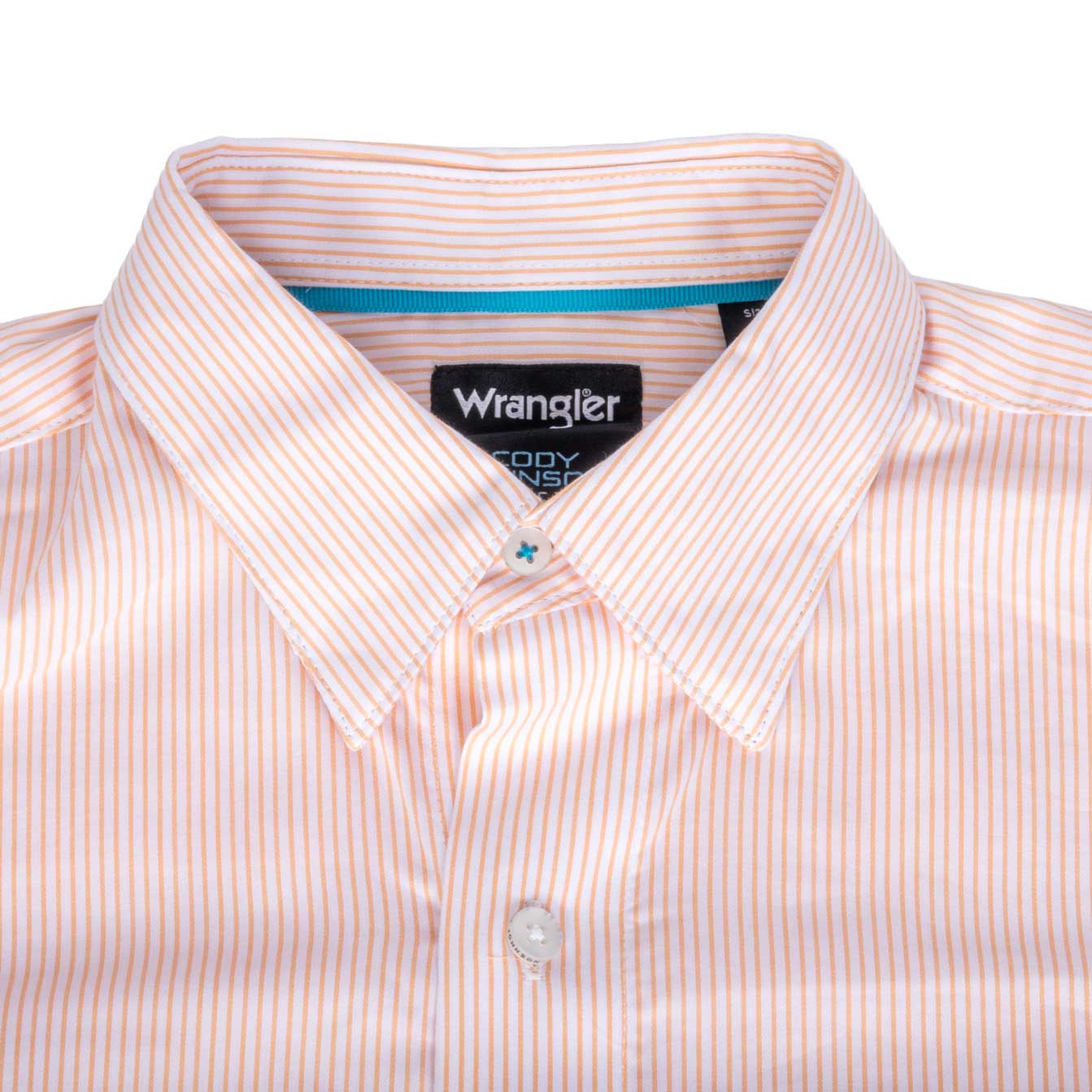 Wrangler Men's Cody Johnson Classic Fit Orange Button Up Shirt - Image 3