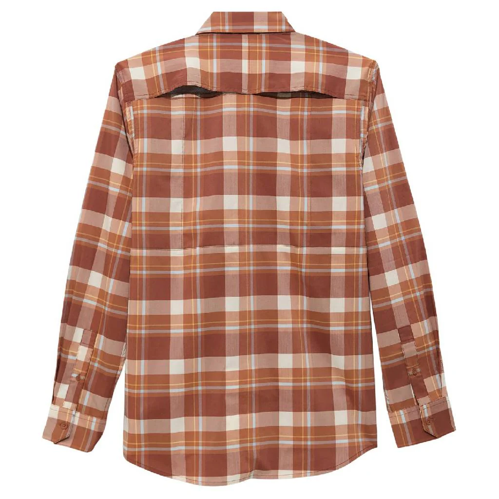 Wrangler Men's ATG Hike to Fish Mahogany Checkered Button Down Shirt - Image 2