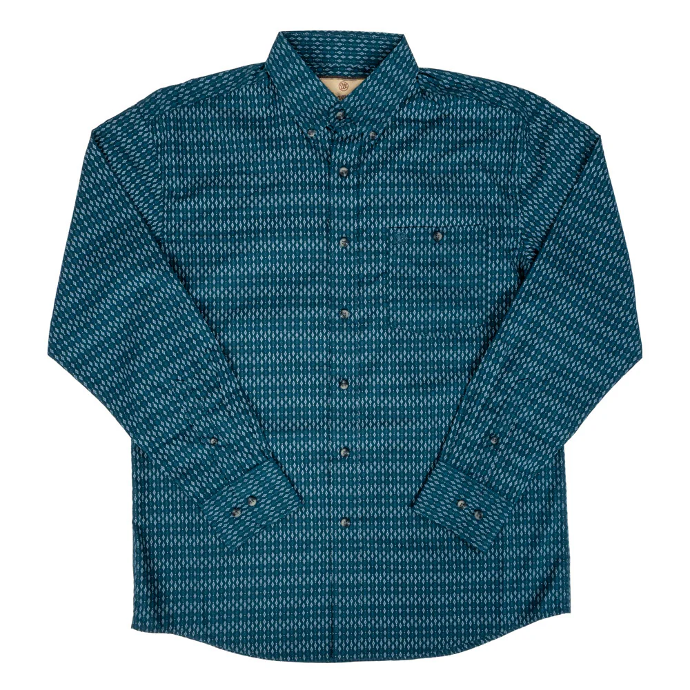 Wrangler Men's Diamond Print Button Down Shirt