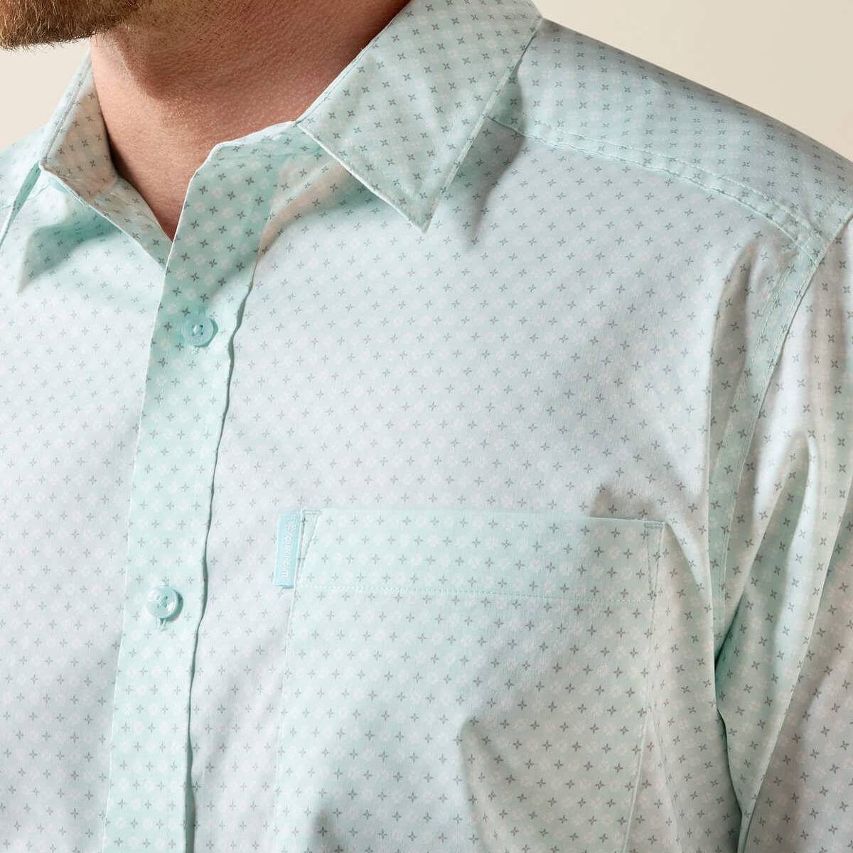 Ariat Men's Everything Classic Fit Blue Glow Southwest Crosses Button Down Shirt - Image 2