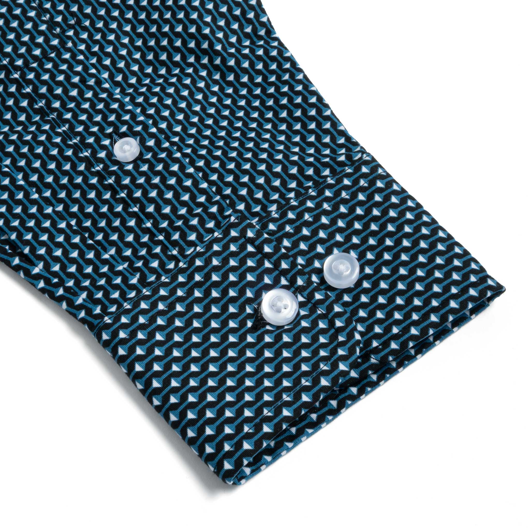 Rock & Roll Denim Men's Geo Print Button Down Shirt - Image 3