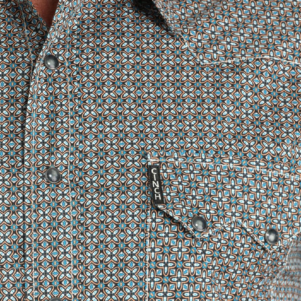 Cinch Men's Geo Print Pearl Snap Shirt - Image 2