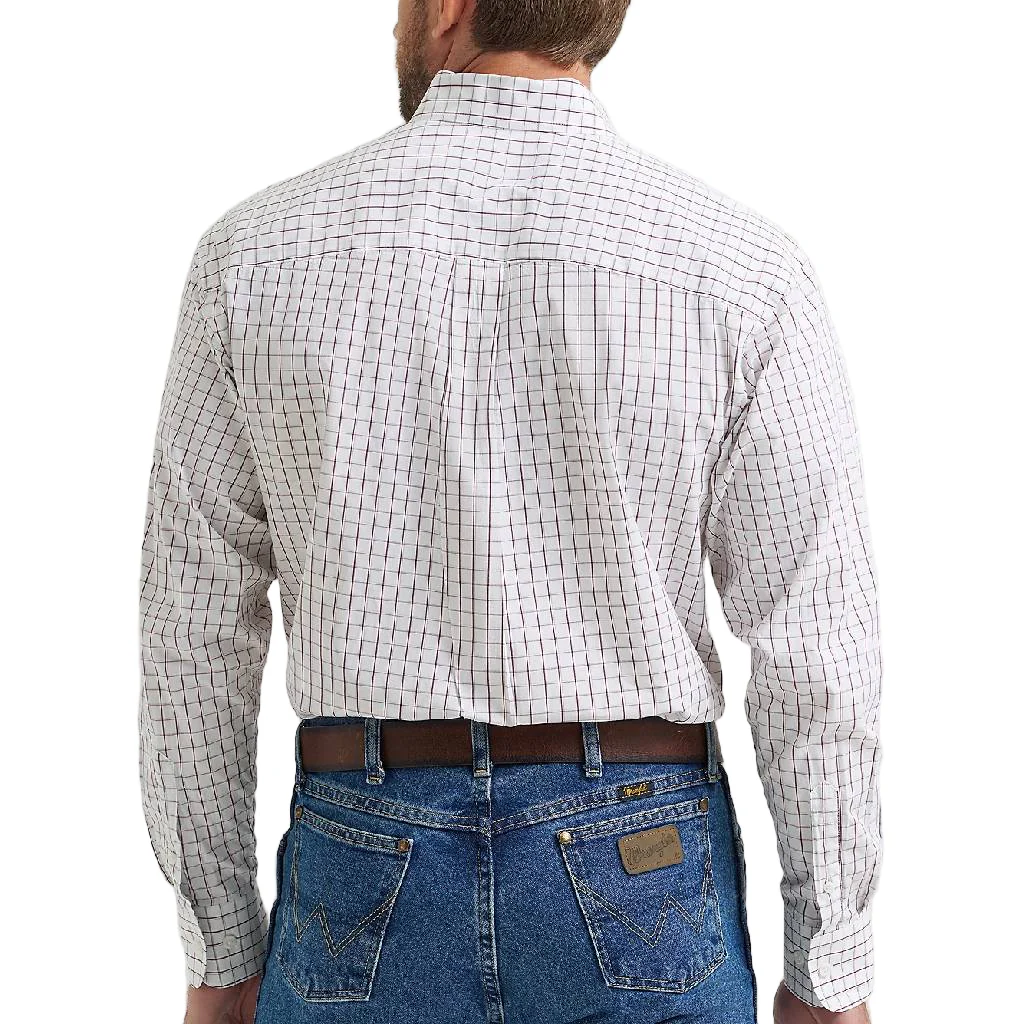 Wrangler Men's George Strait Checkered Print Button Down Shirt - Image 2