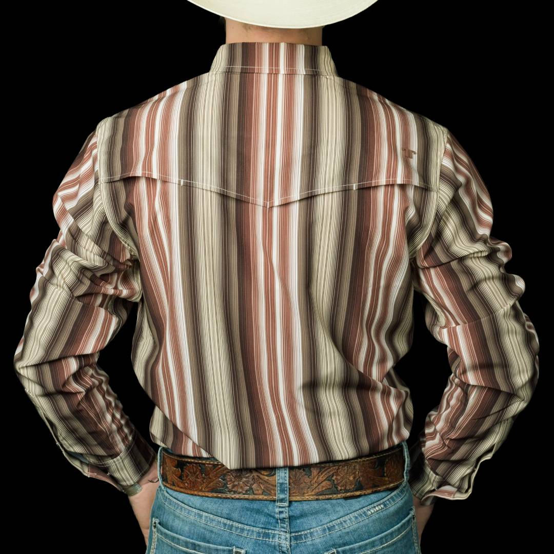 Ferrell Brand Harrison Brown Pearl Snap Shirt - Image 2
