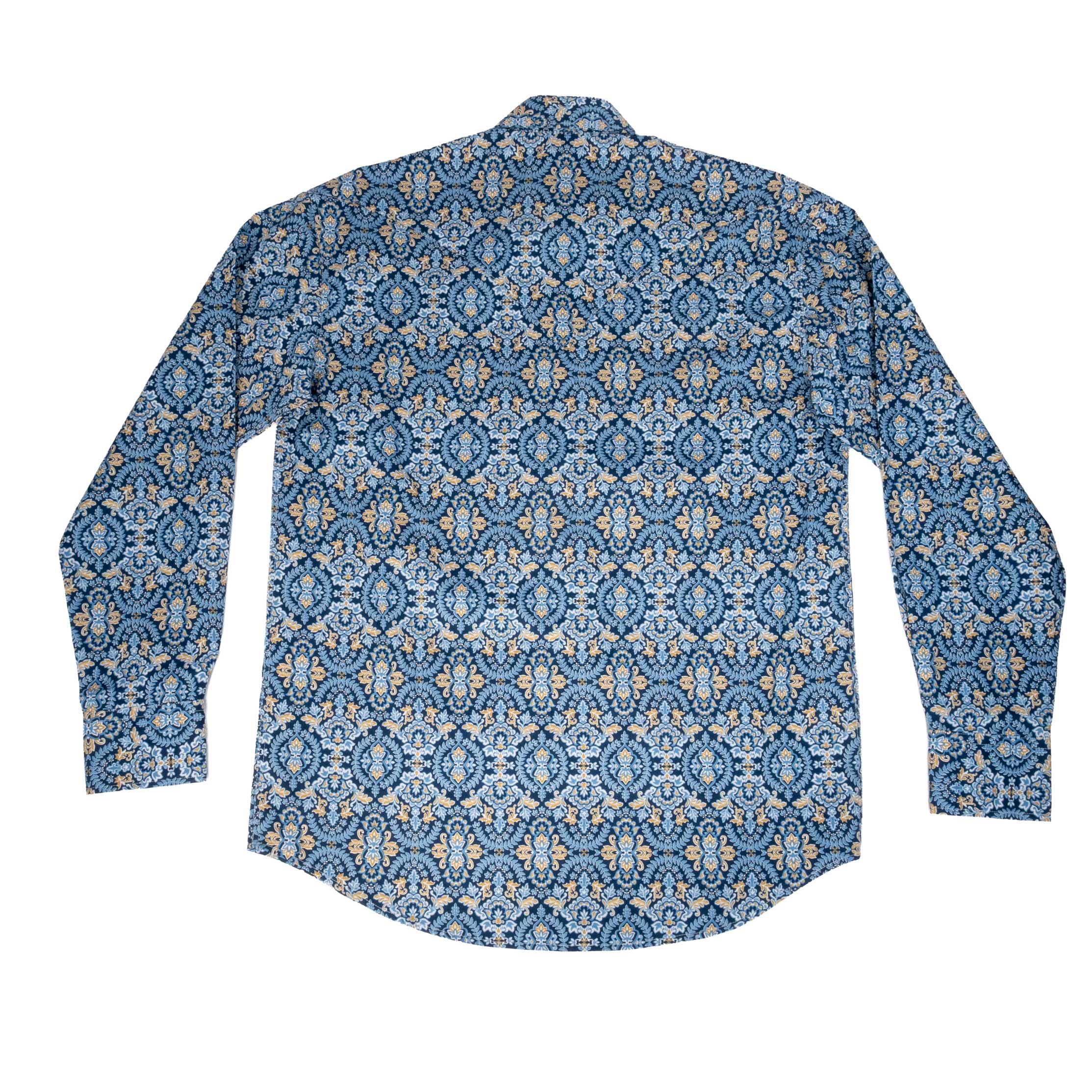 Stetson Men's Medallion Paisley Blue Snap Shirt - Image 2