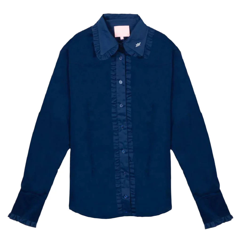 Navy Frill Signature Button Down Shirt