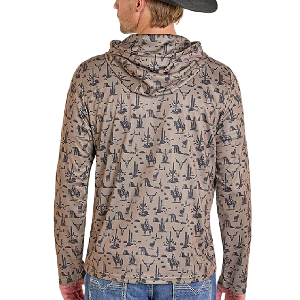 Rock & Roll Denim Men's Novelty Performance Mesh Hoodie - FINAL SALE - Image 2