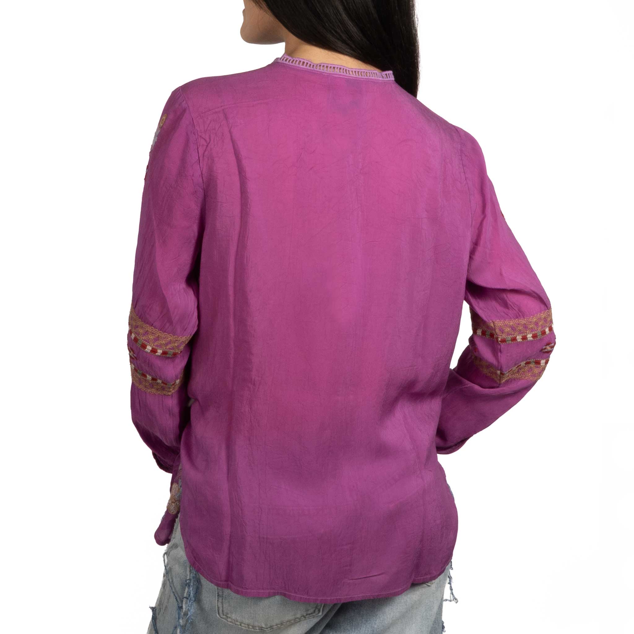 Johnny Was Eli Purple Wine Paulina Shirt - Image 3