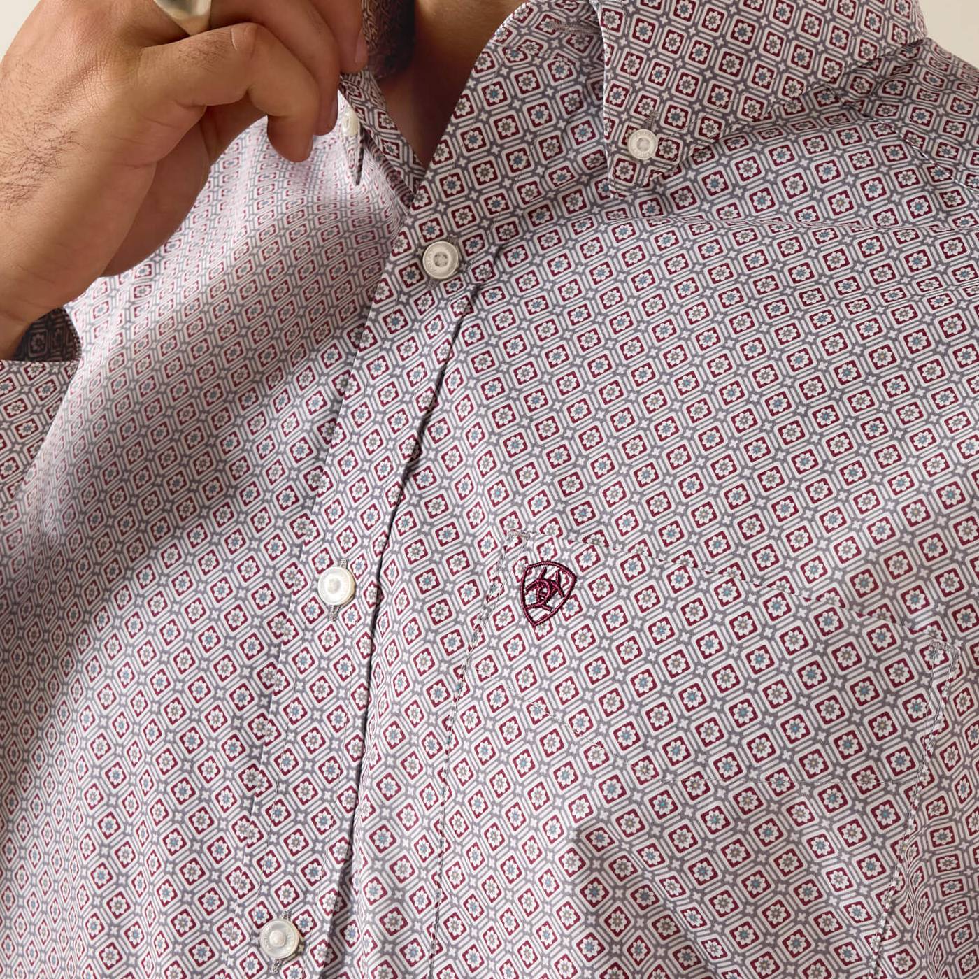 Ariat Men's Philly Classic Fit Excalibur Geo Print Button Down Shirt - Image 2
