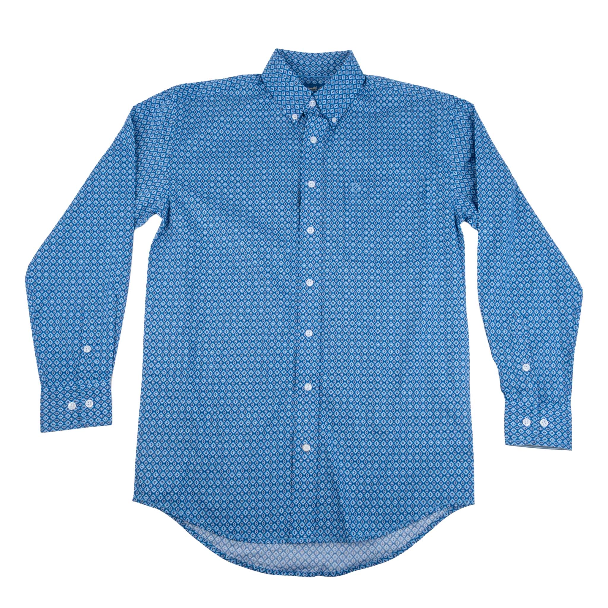 Panhandle Slim Men's Navy Button Down Pocket Shirt