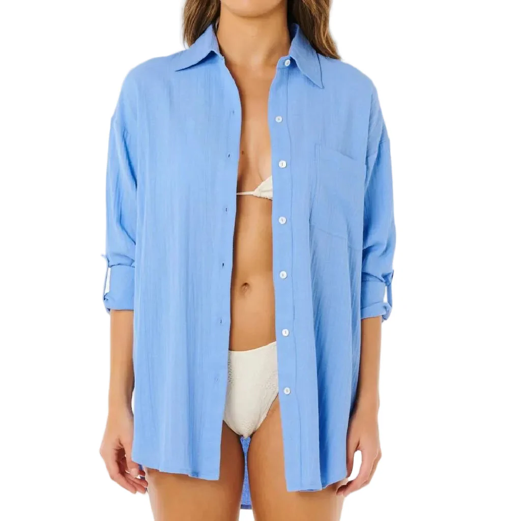 Rip Curl Women's Premium Linen Cornflower Blue Shirt