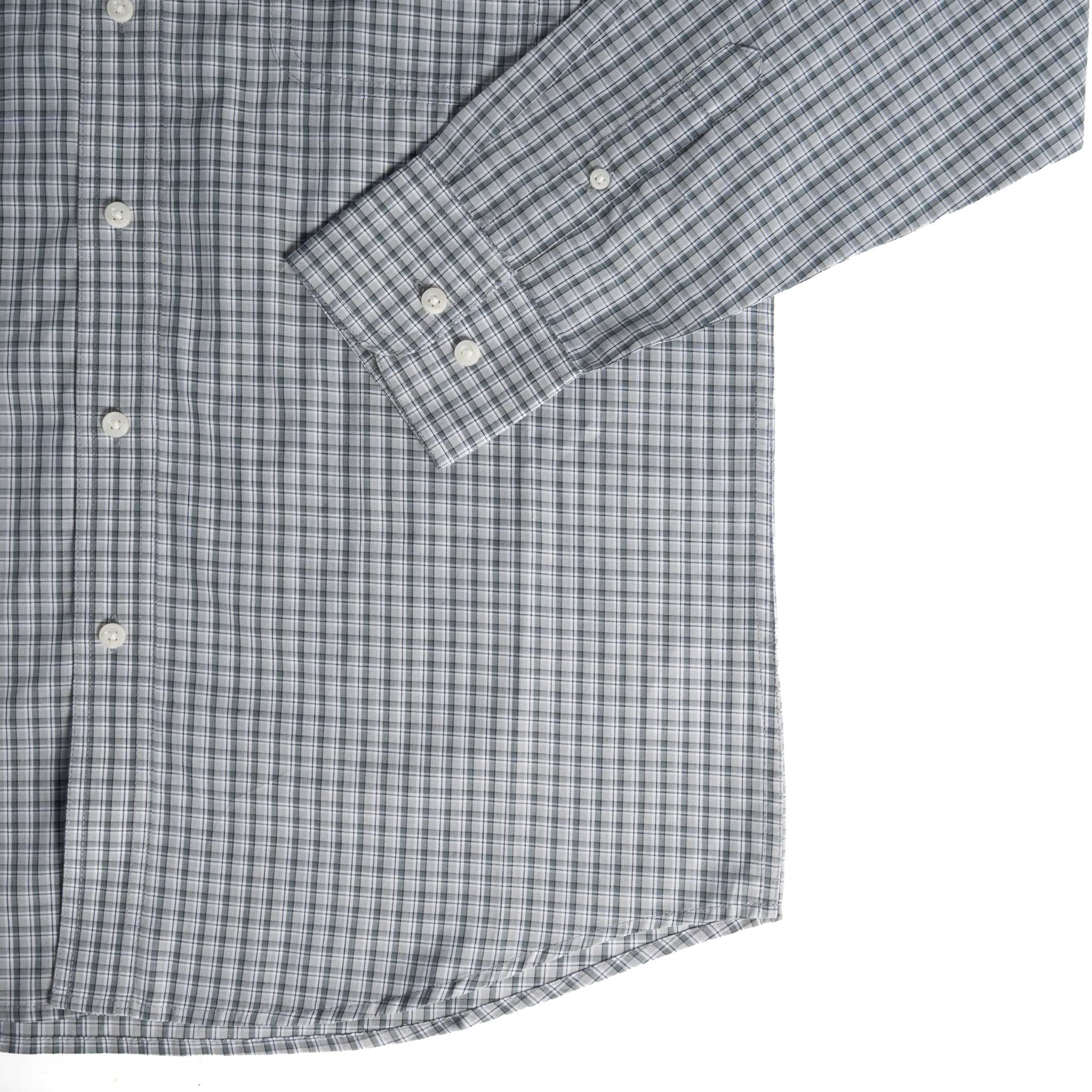 Wrangler Men's Riata Grey Checkered Button Down Shirt - Image 3