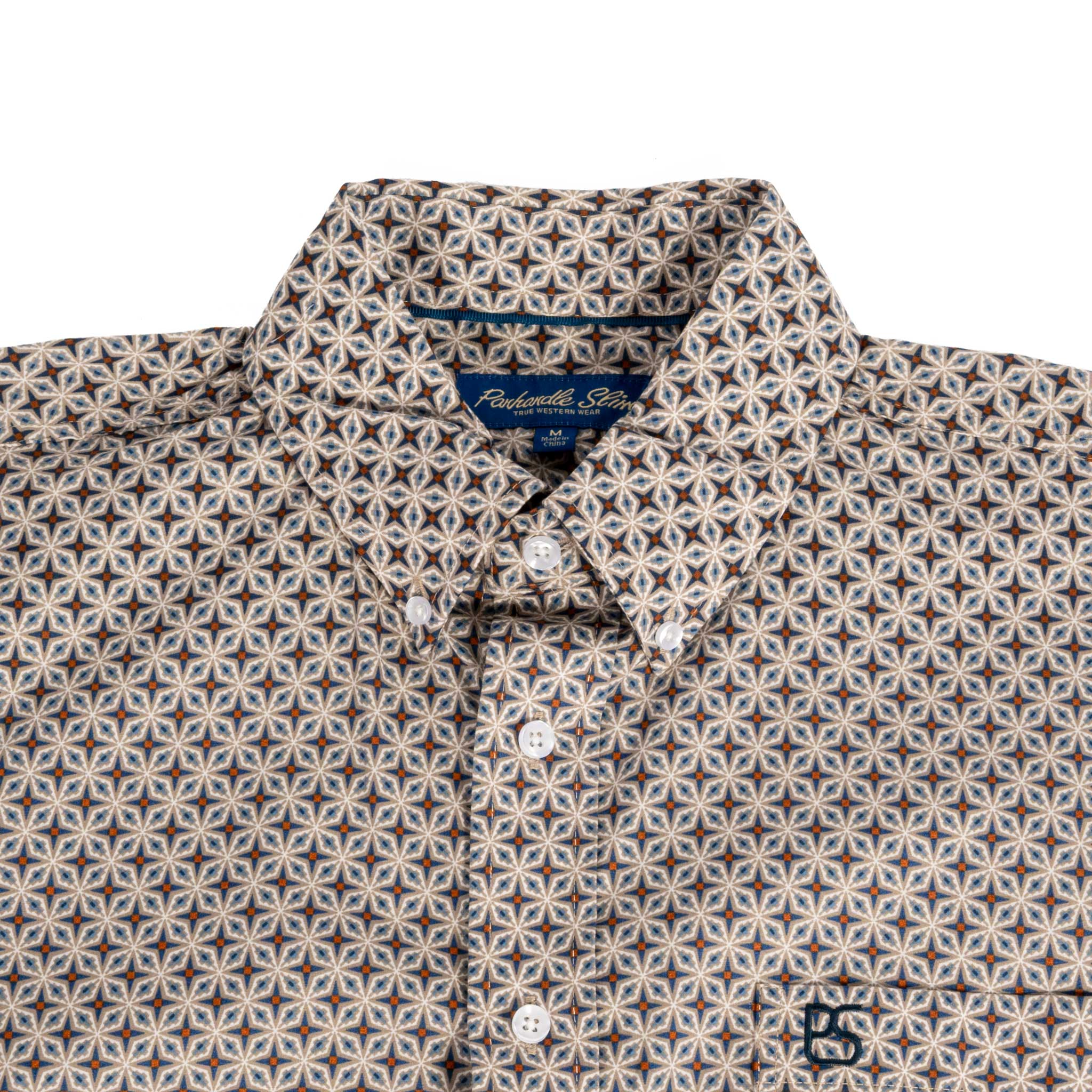 Panhandle Slim Men's Geo Print Button Down Shirt - Image 2