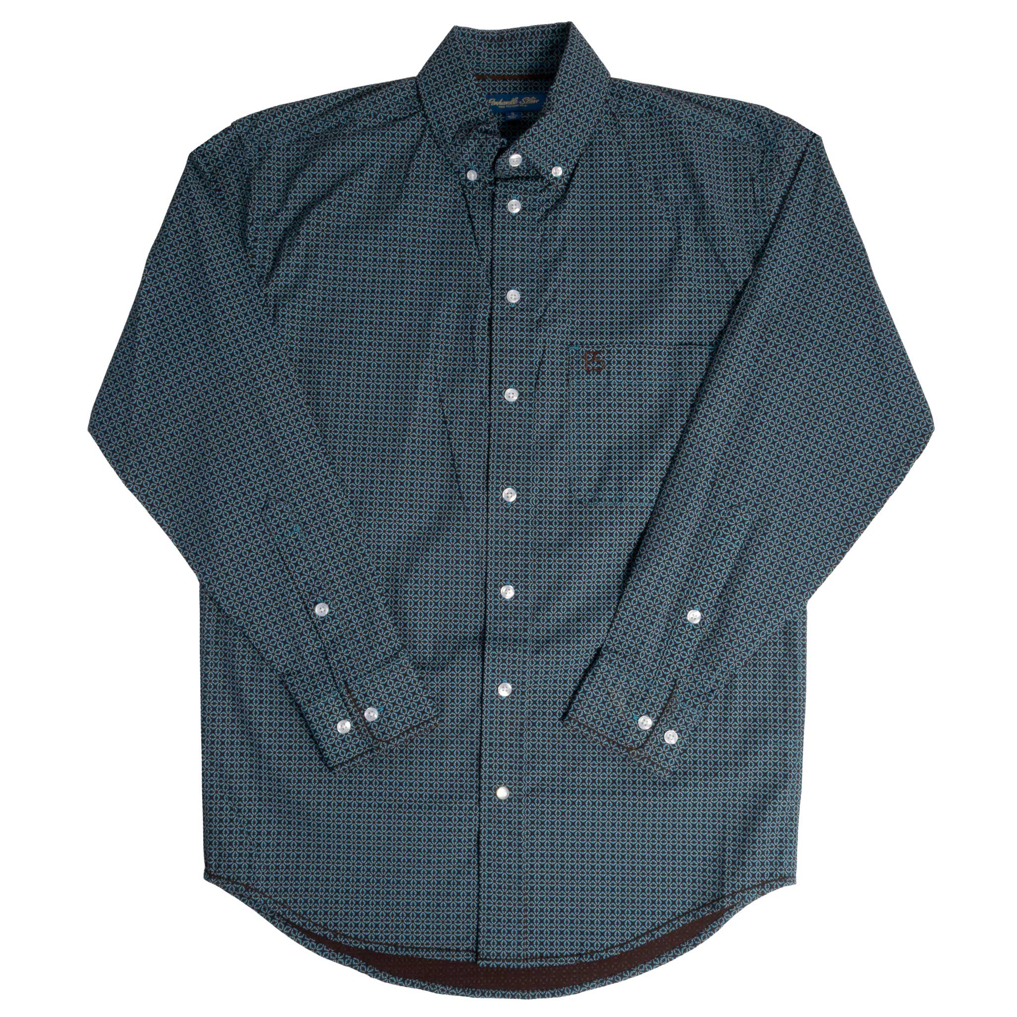 Panhandle Slim Men's Peacock Aztec Print Button Down Shirt