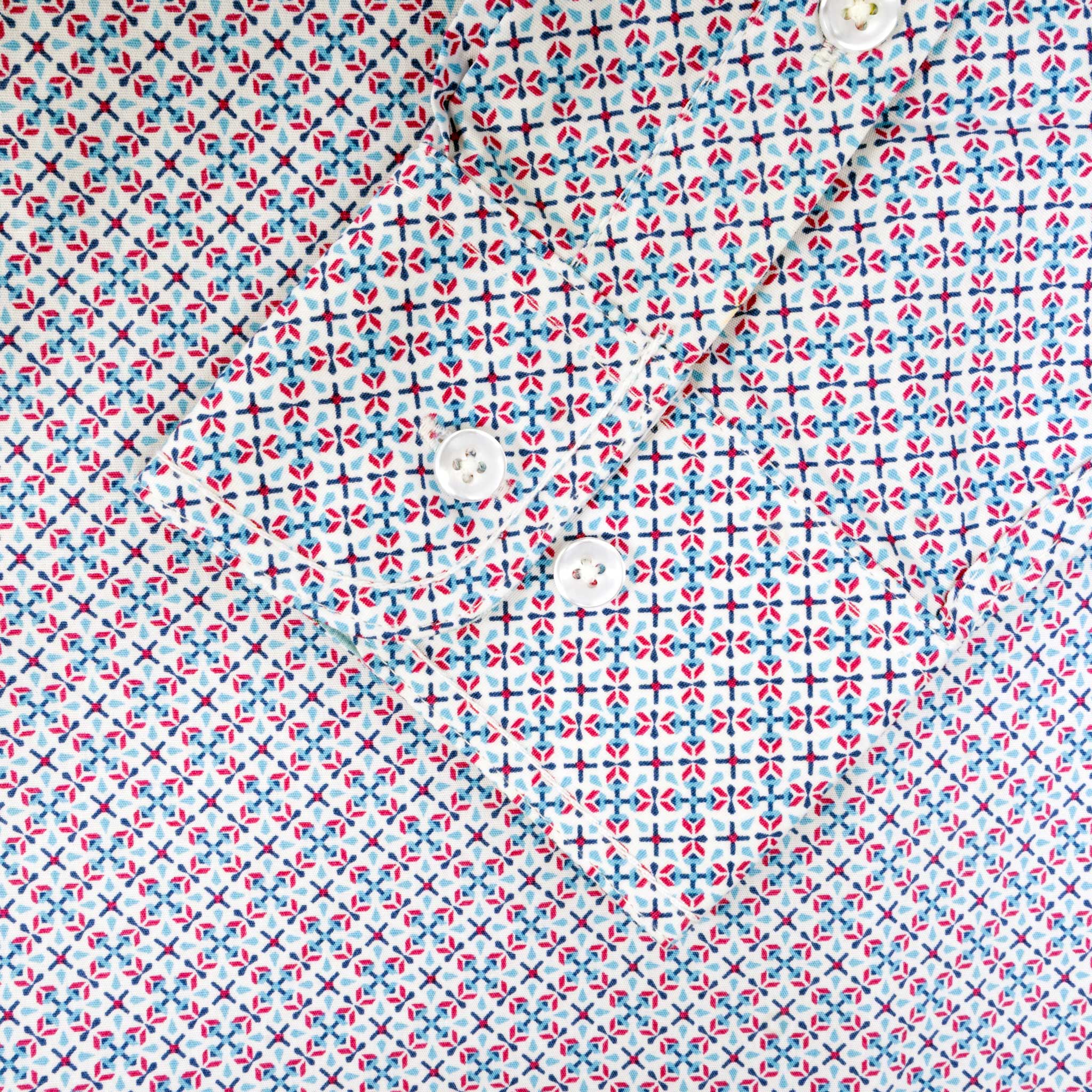 Panhandle Slim Men's Pink Geo Print Button Down Shirt - Image 4