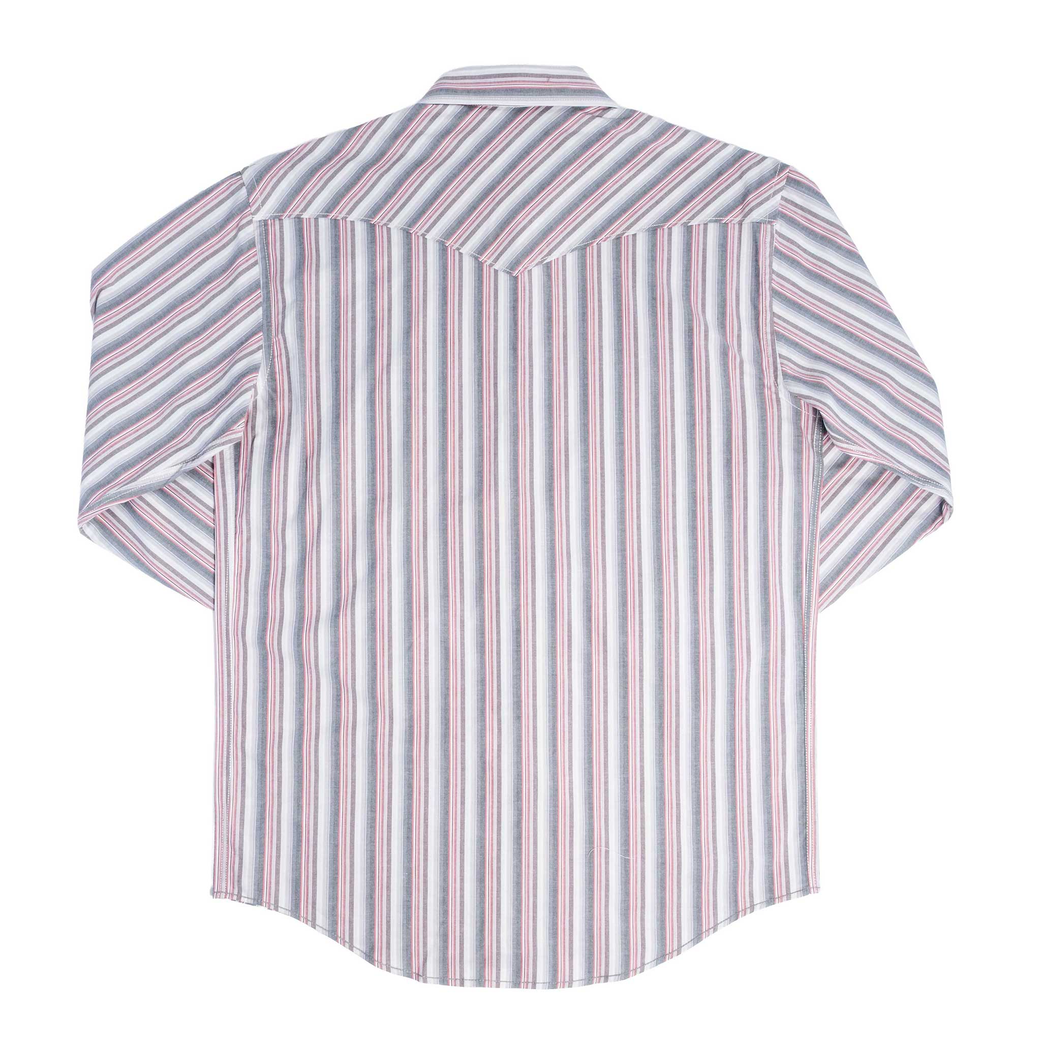 Panhandle Slim Men's Maroon Stripe Pearl Snap Shirt - Image 2