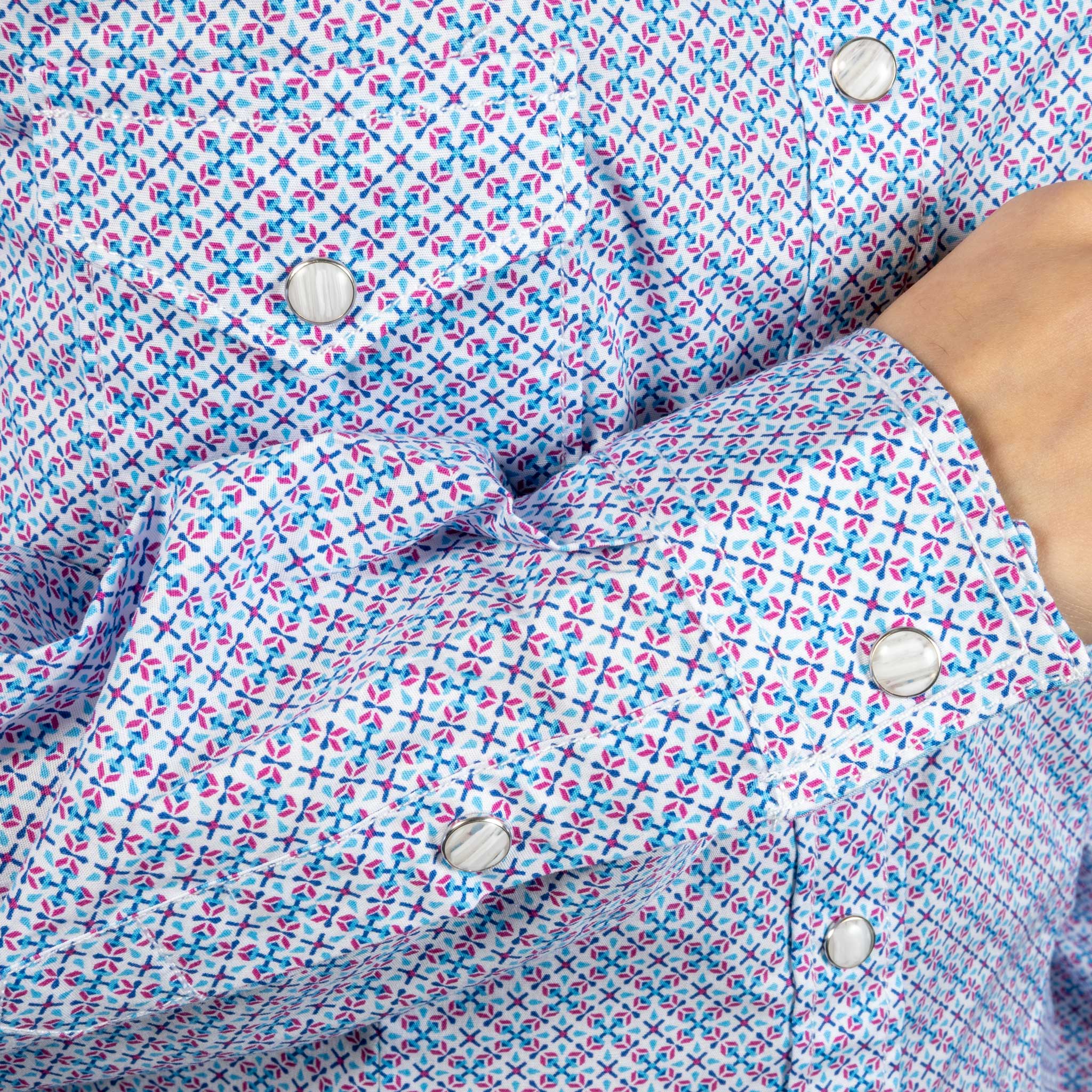 Panhandle Slim Women's Geo Print Pearl Snap Shirt - Image 3
