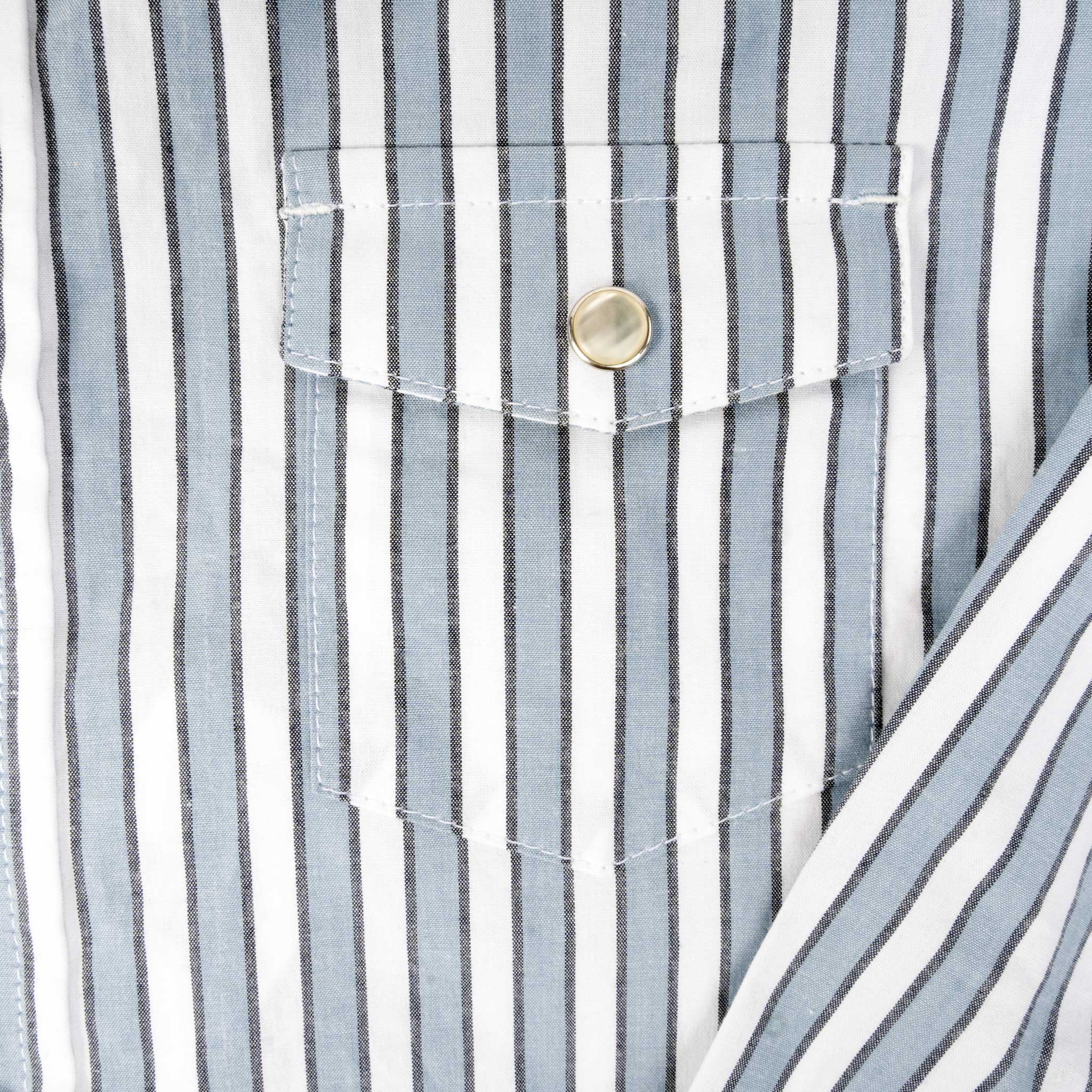 Panhandle Slim Boy's Blue Stripe Pearl Snap Shirt - Image 3