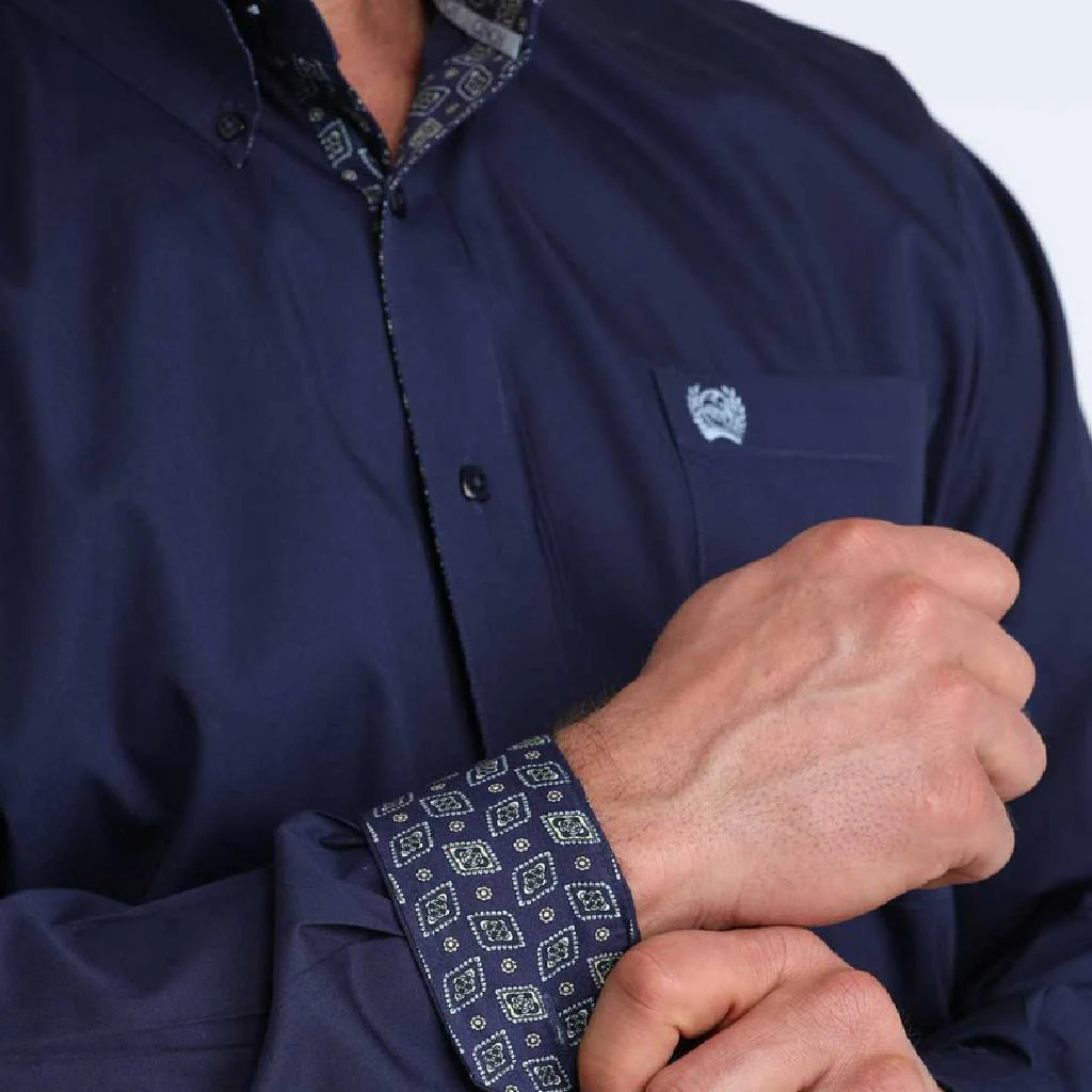 Cinch Men's Solid Royal Button Down Shirt - Image 2