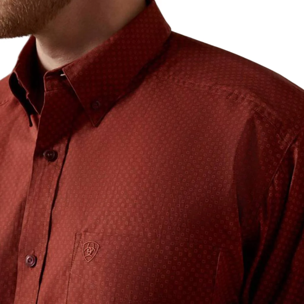 Ariat Men's Wren Classic Fit Geo Print Button Down Shirt - Image 3