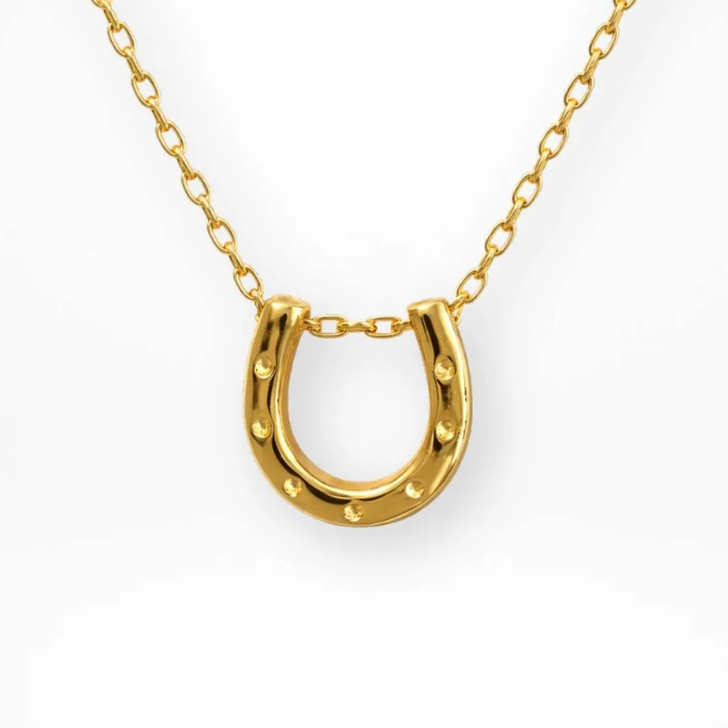 Lucky Gold Horseshoe Necklace