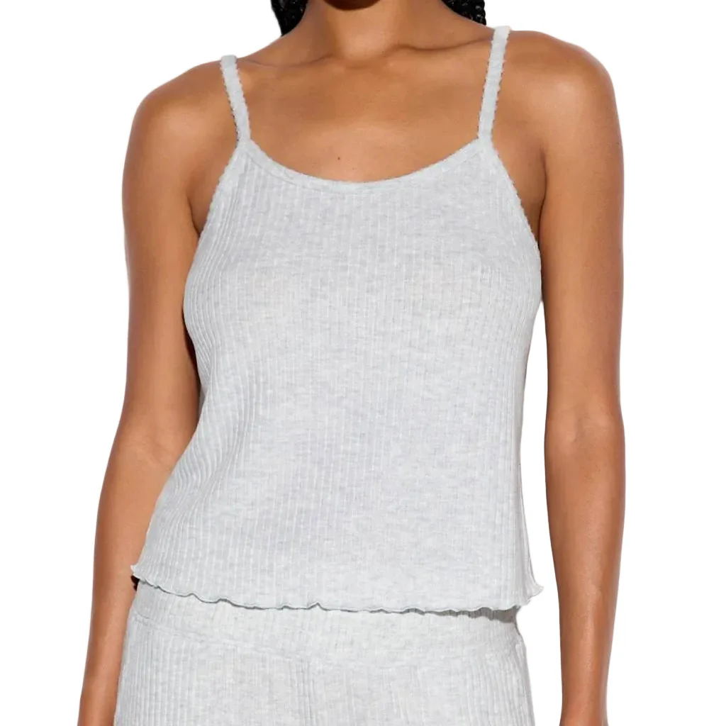 Spiritual Gangster Luma Rib Bliss Light Heather Grey Tank