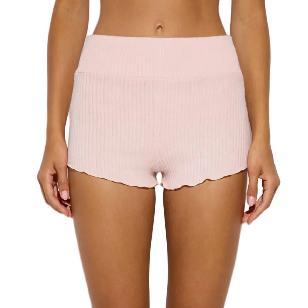 Spiritual Gangster Luma Rib Serene Blush Pink Short
