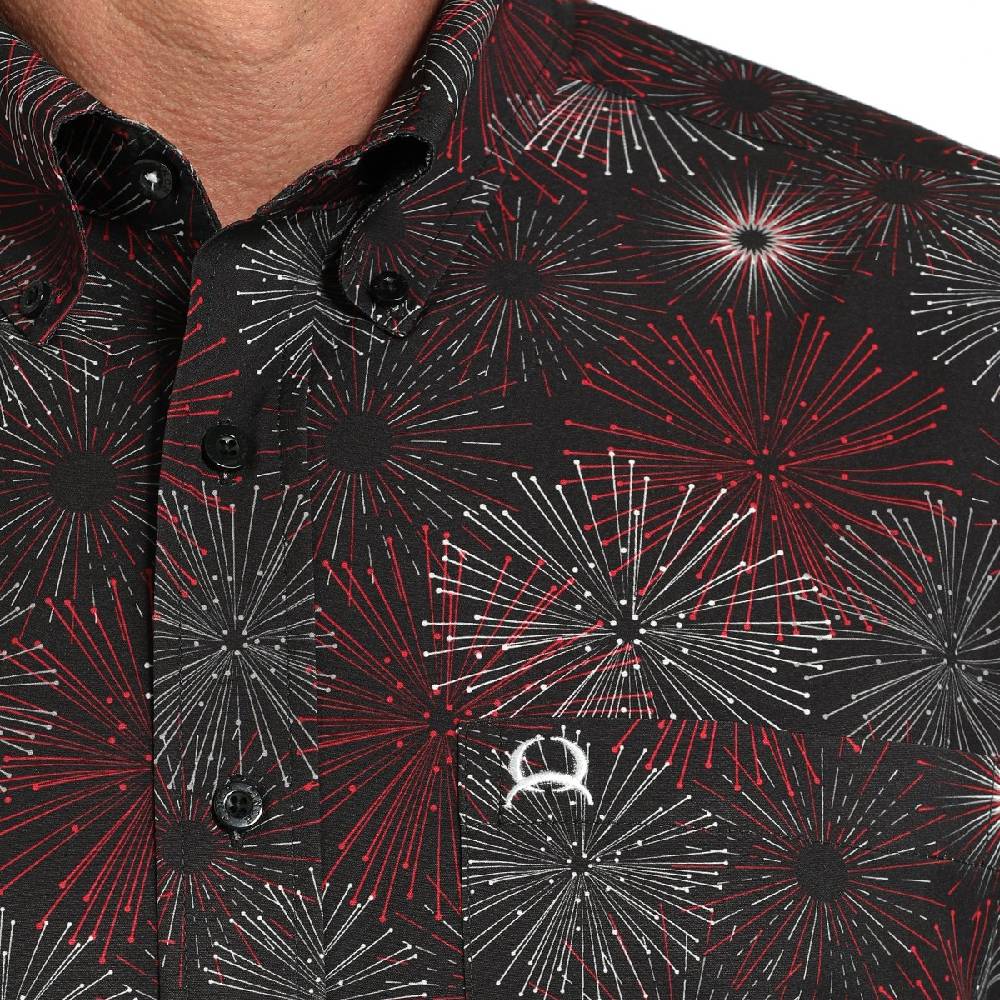 Cinch Men's Arenaflex Geo Fireworks Button Down Shirt - FINAL SALE - Image 2