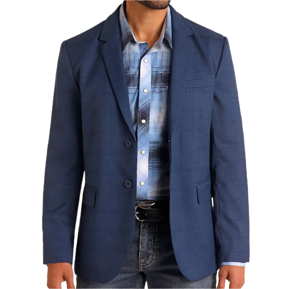 Rock & Roll Denim Men's Plaid Sport Coat