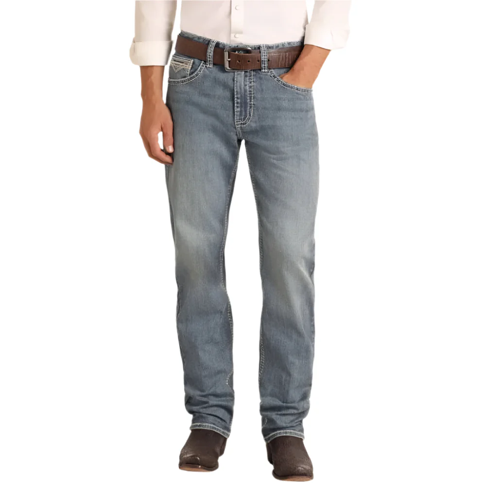 Rock & Roll Denim Men's Ladder Stitch Tapered Boot Cut Jeans - FINAL SALE
