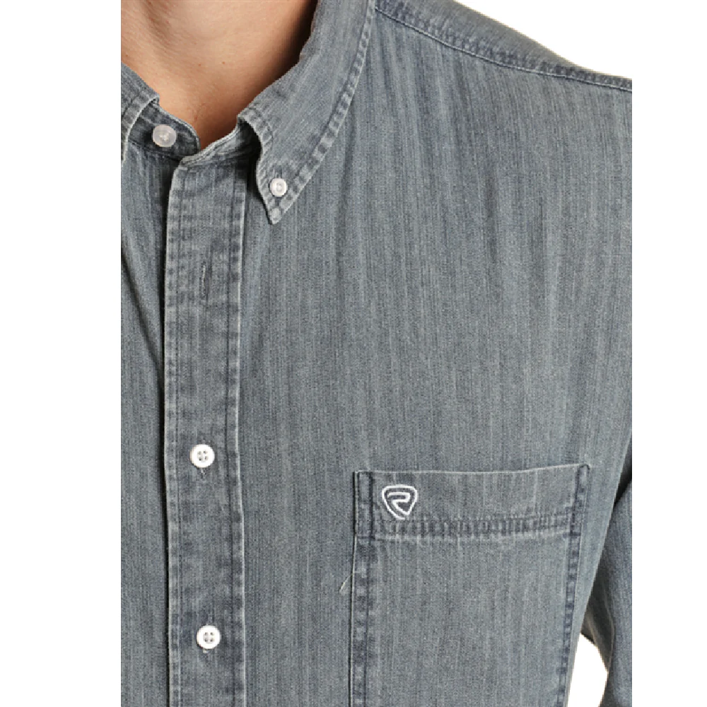 Rock & Roll Denim Men's Solid Twill Shirt - FINAL SALE - Image 2
