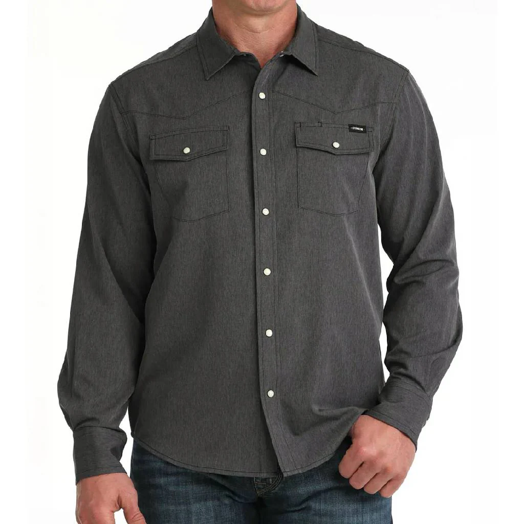 Cinch Men's Stretch Ripstop Camp Snap Shirt