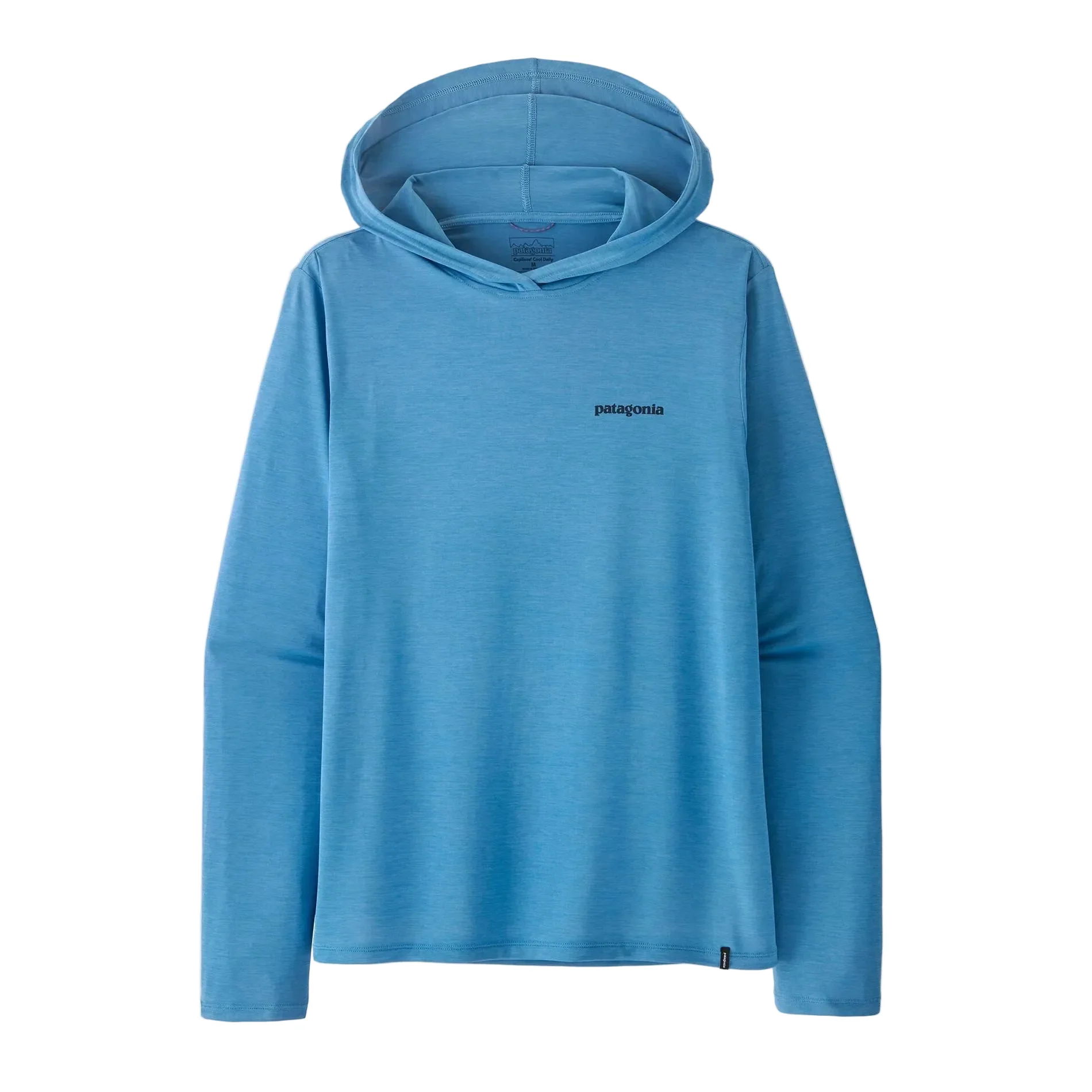 Patagonia Men's Capilene Casting Logo Cool Hoodie - Shore Blue/Light Shore Blue X-Dye - Image 2