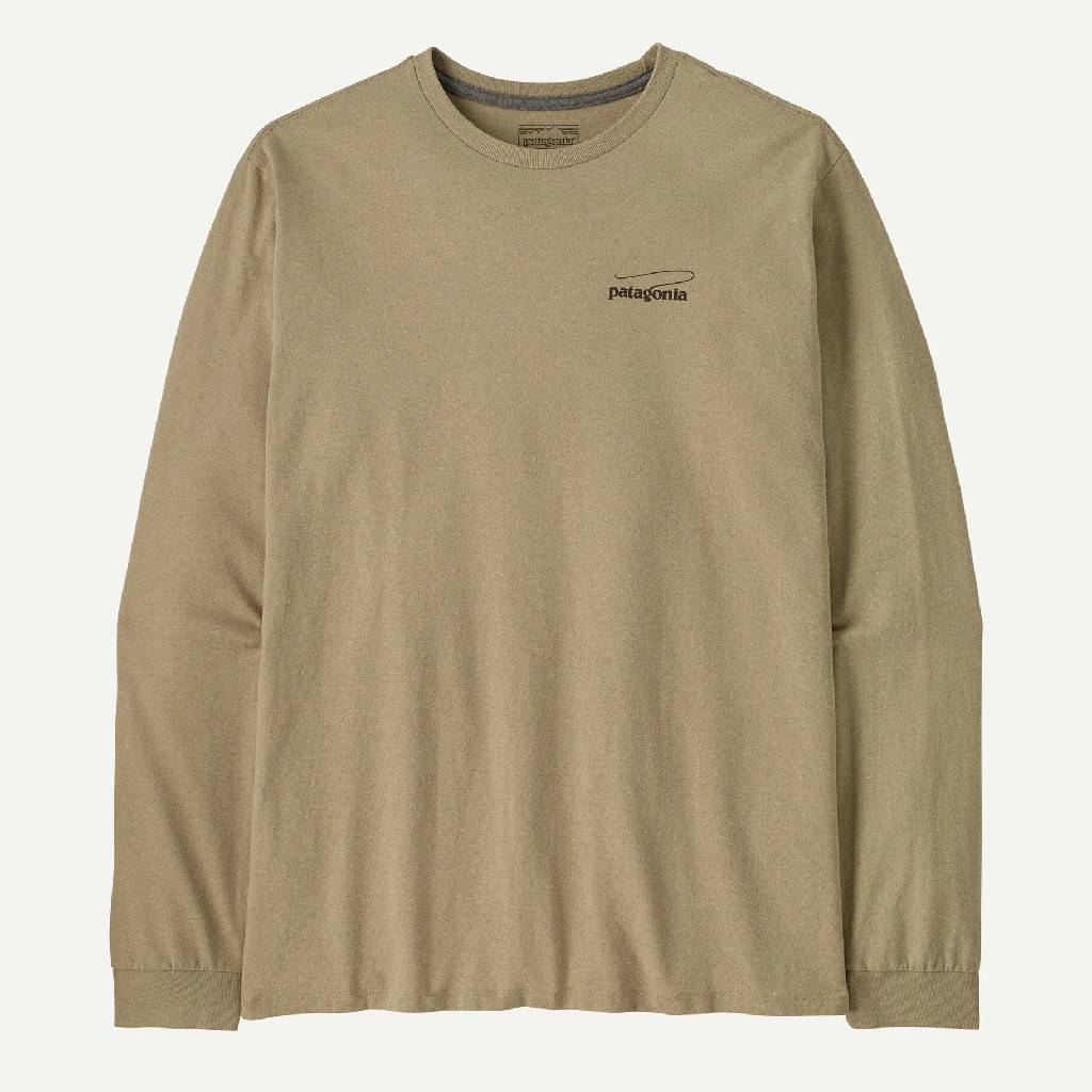 Patagonia Men's Casting Logo Responsibilli Tee - Pumice - Image 2