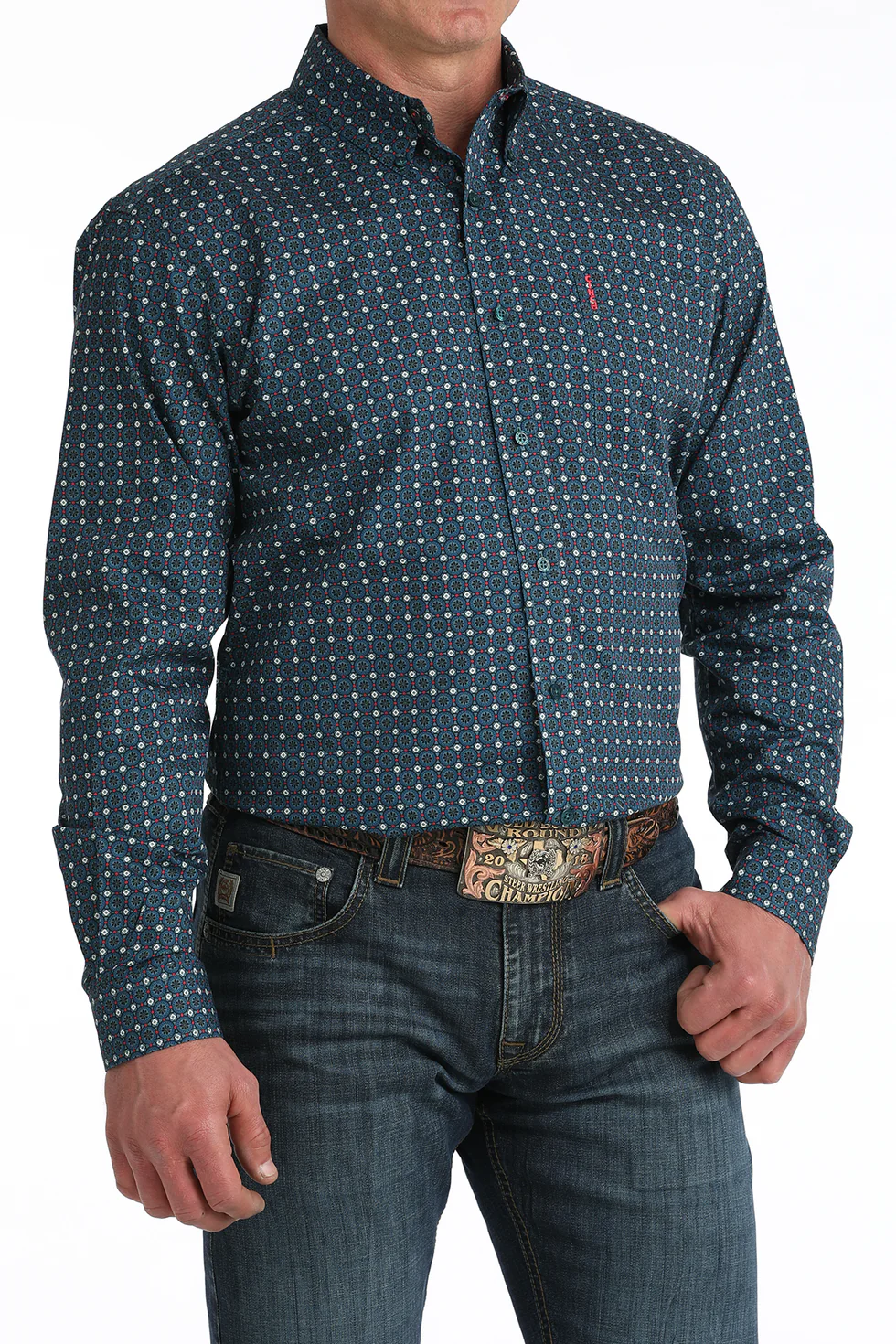 Cinch Men's Blue Modern Button Down Shirt