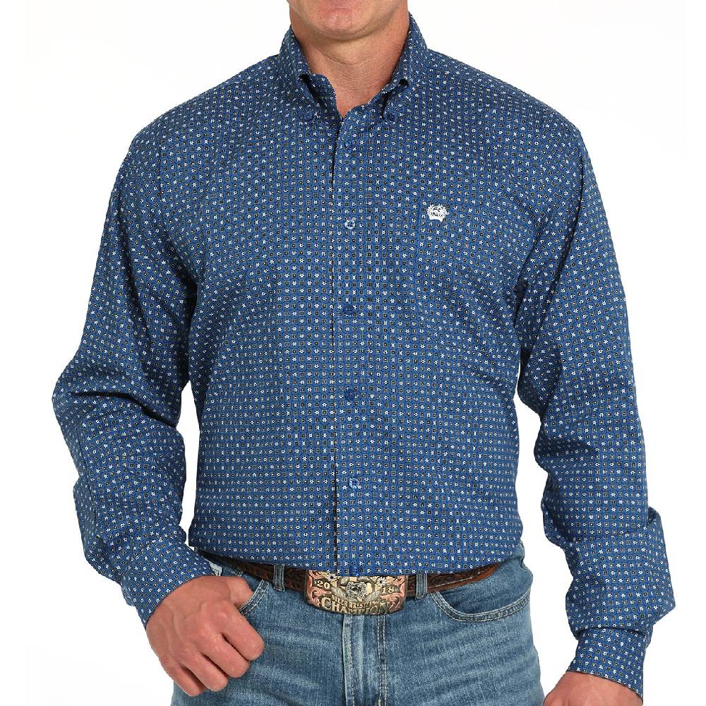 Cinch Men's Geo Print Button Down Shirt - FINAL SALE