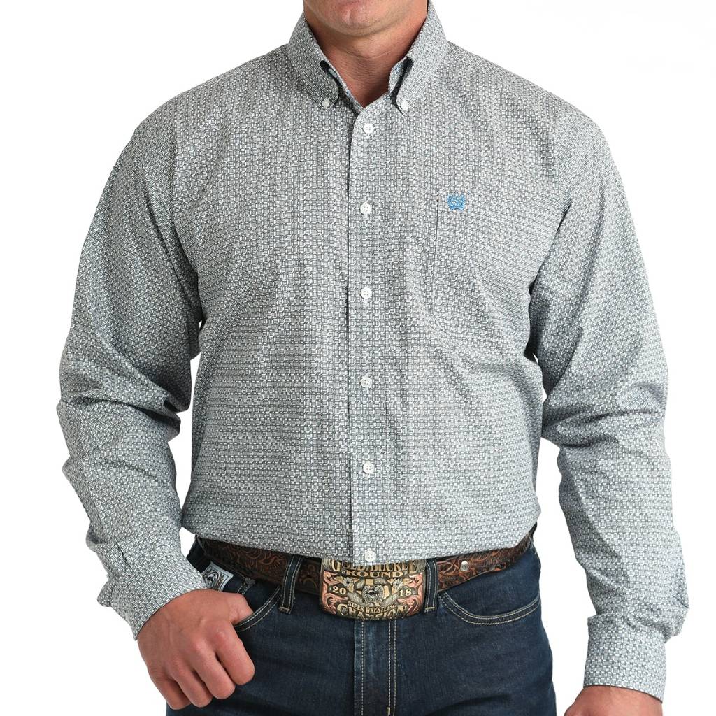 Cinch Men's Geo Print Button Down Shirt - FINAL SALE