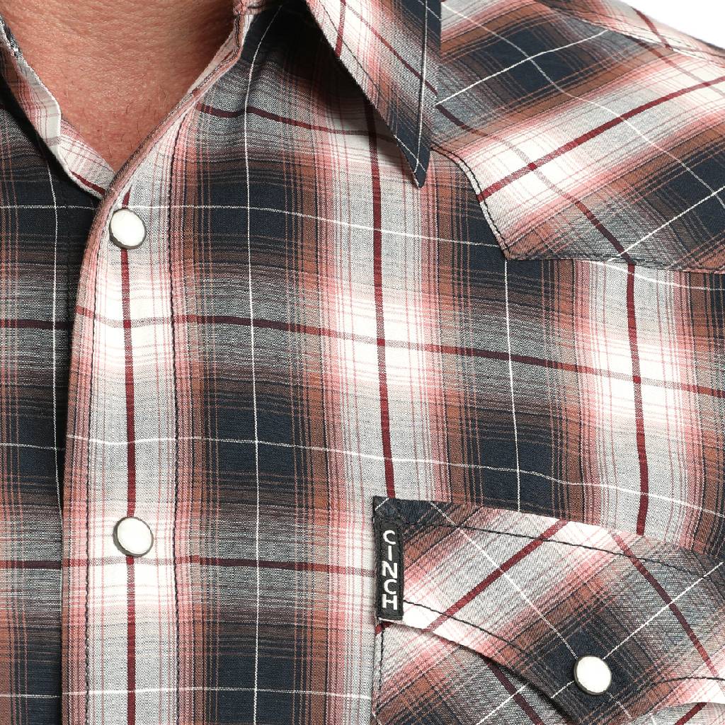 Cinch Men's Modern Fit Plaid Pearl Snap Shirt - FINAL SALE - Image 2