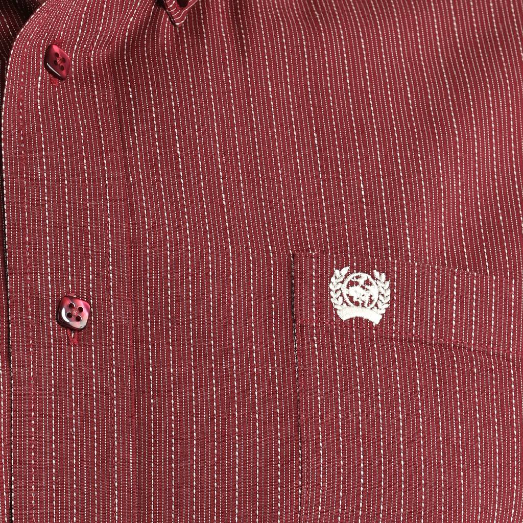 Cinch Men's Striped Burgundy Shirt - Image 2