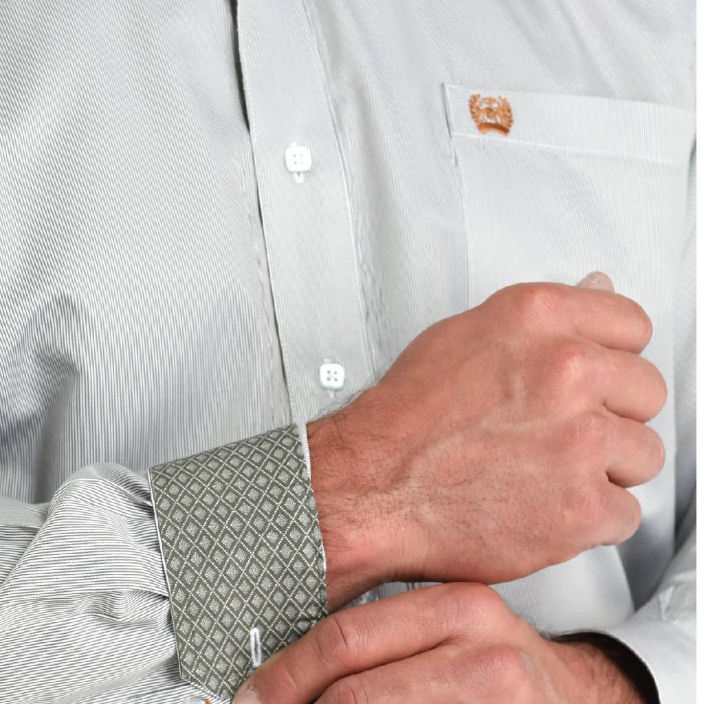Cinch Men's Stripe Button Down Shirt - Image 2