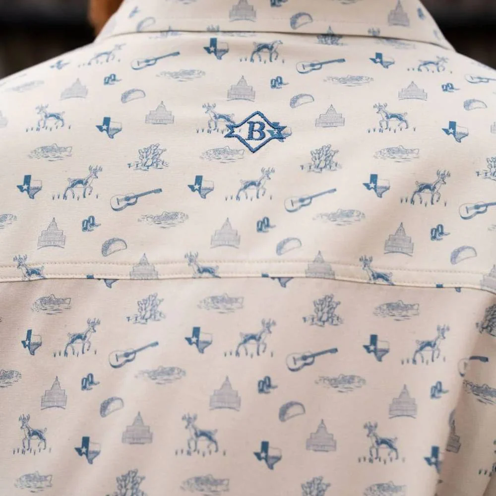 Burlebo Lone Star State Performance Button Up Shirt - Image 3