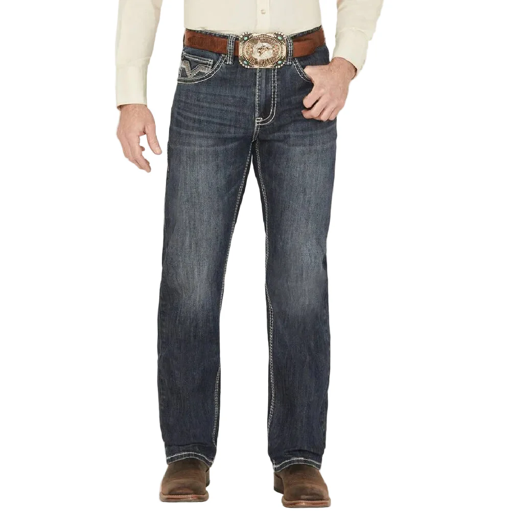 Rock & Roll Denim Men's Pistol Rope Stitch Tapered Boot Cut Jeans - FINAL SALE