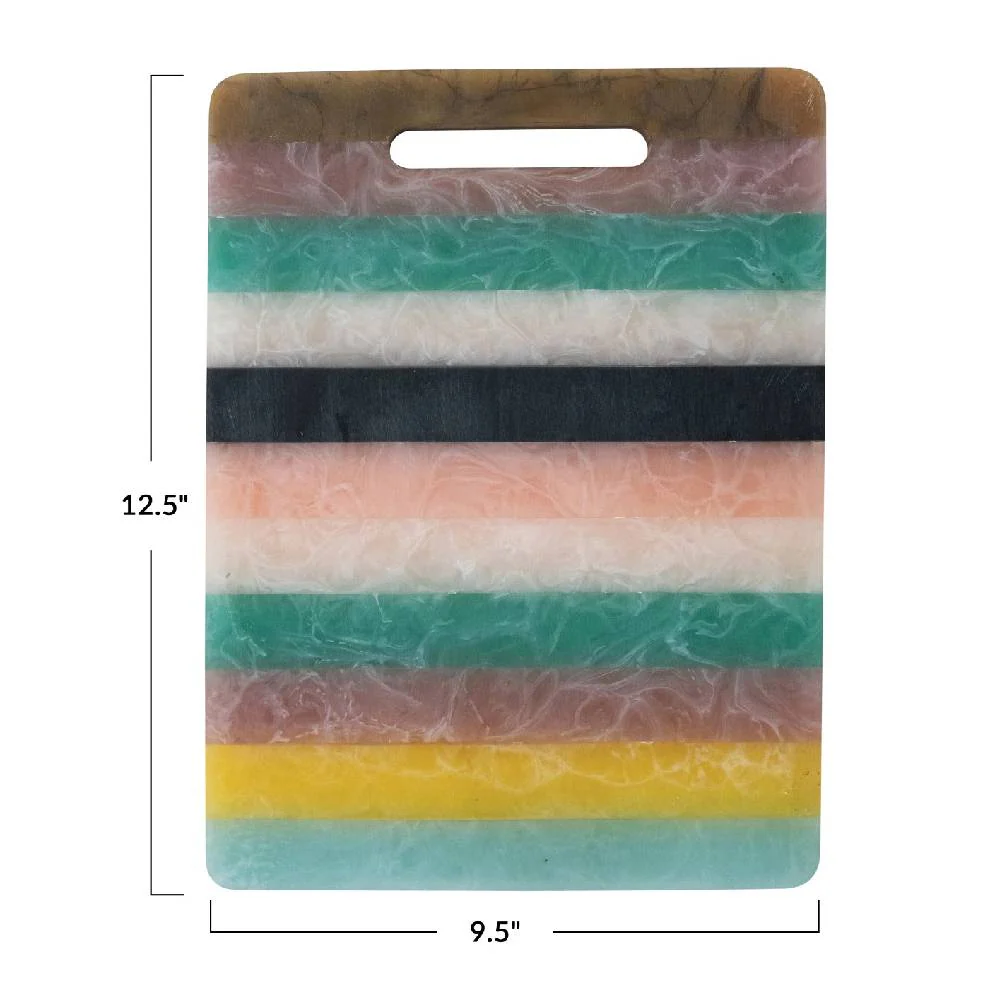 Marbled Resin Striped Cheese/Serving Board - Image 3