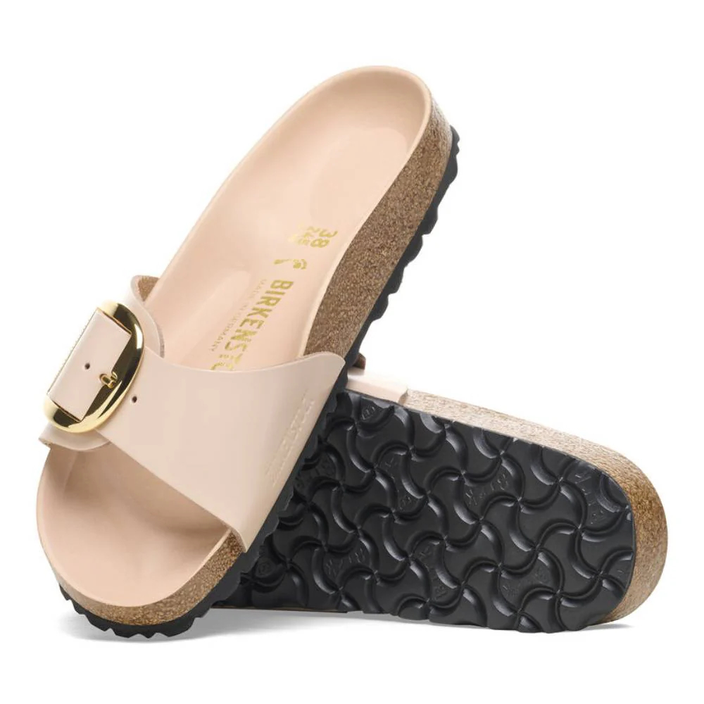 Birkenstock Madrid Big Buckle - High Shine New Beige - Image 3