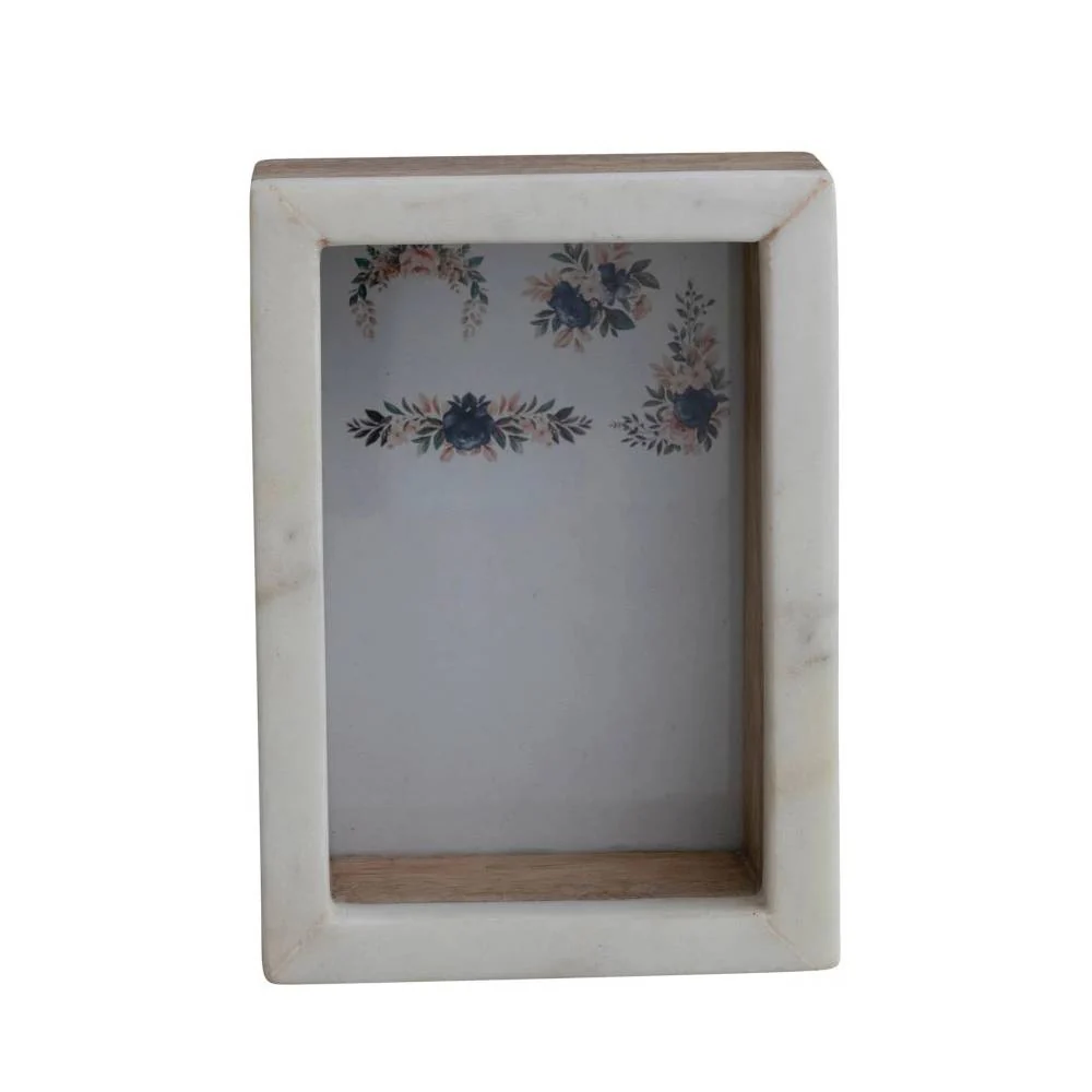 Marble & Mango Wood Shadow Box Frame - 4"x6"