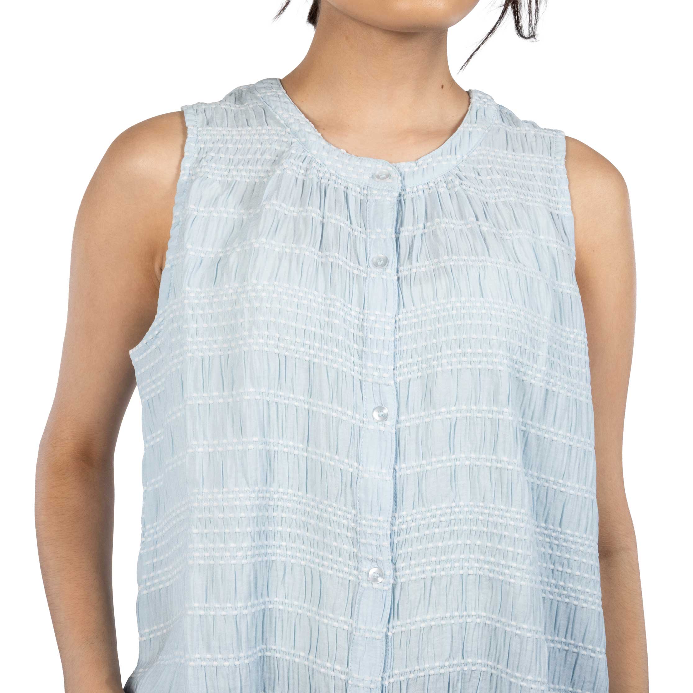 Flag & Anthem Women's Marina Textured Blue Tank - Image 2