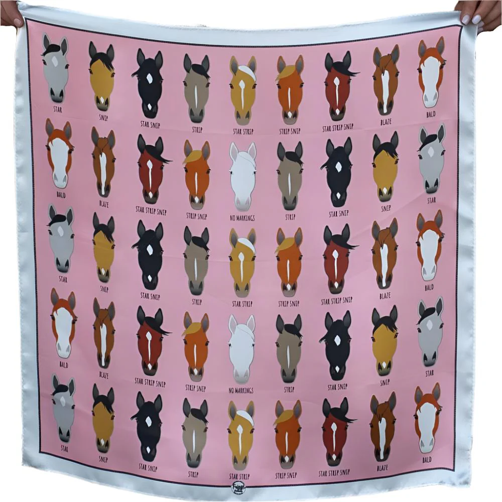 Fringe Scarves "Markings" Short Wild Rag
