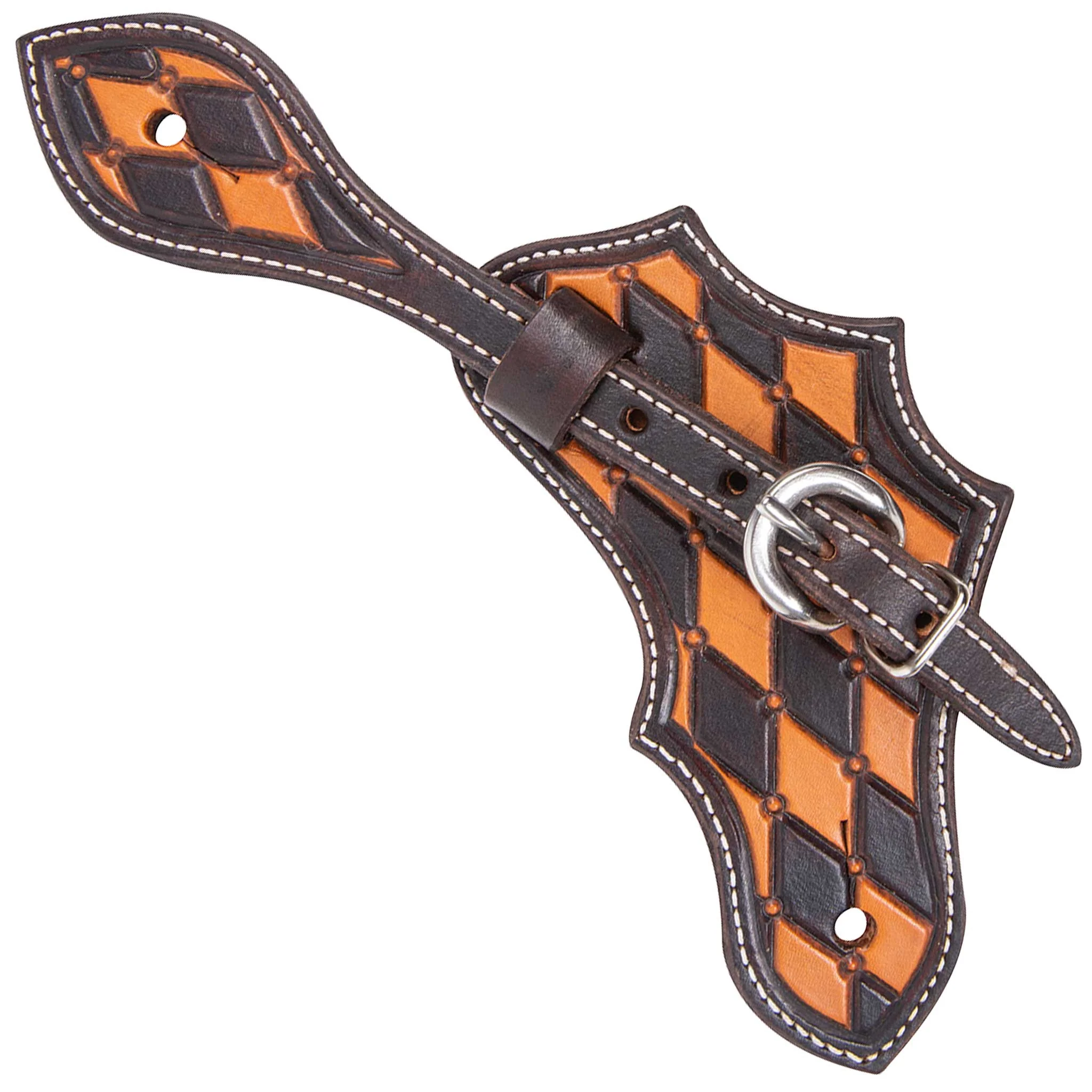 Martin Saddlery Quilted Oak Leaf Spur Straps - Image 2
