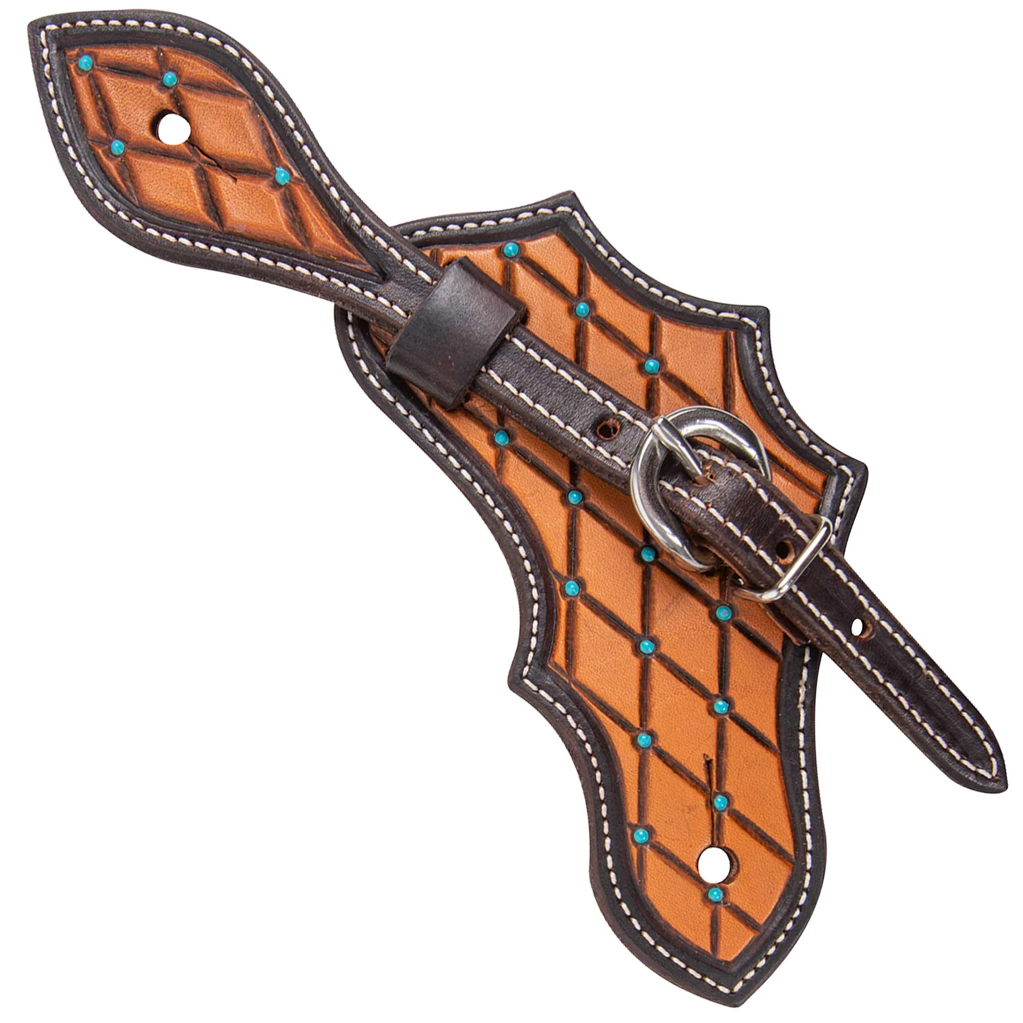 Martin Saddlery Quilted Oak Leaf Spur Straps - Image 3
