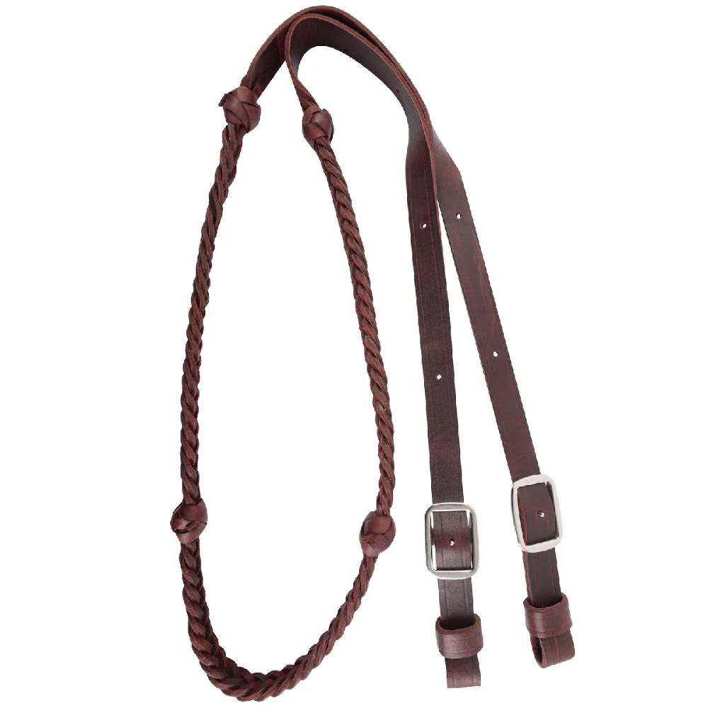 Martin Saddlery Adjustable Braided Latigo Barrel Rein
